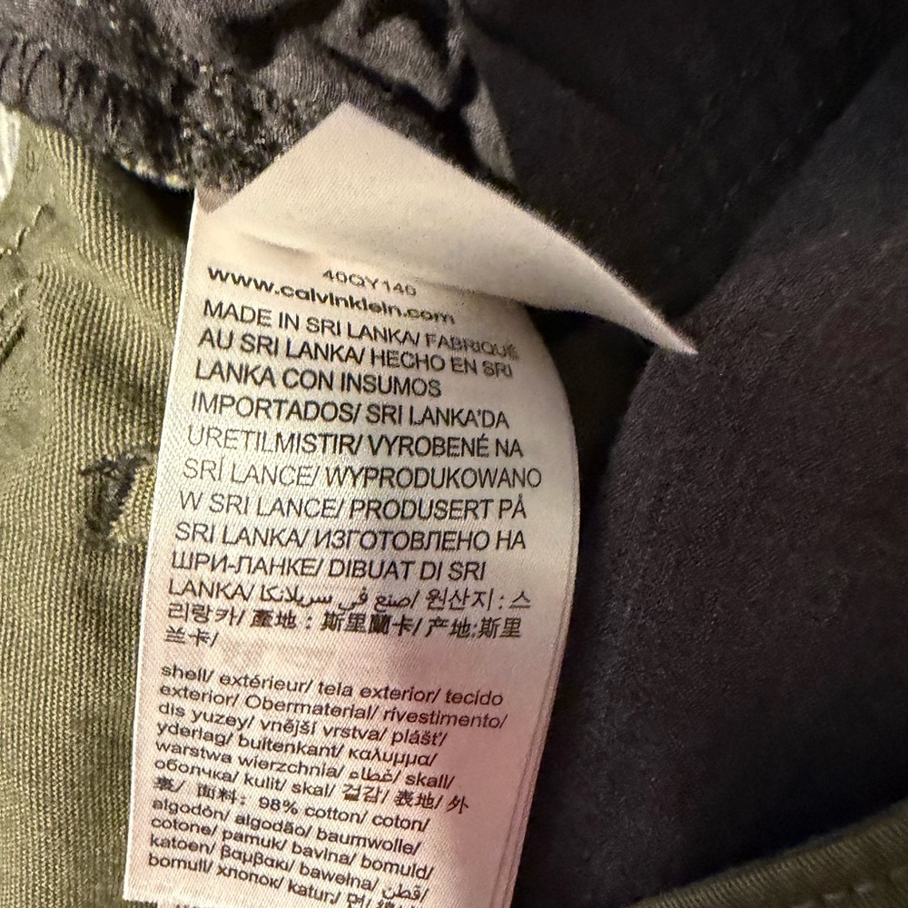 Calvin Klein Men’s Slim Fit Stretch Pants 36x30 Olive Green - Picture 7 of 7